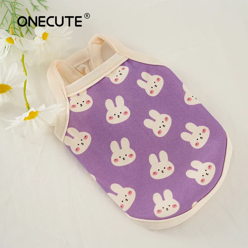 Pet Dog Vest Summer Cool Dog Clothes Cartoon Animals Cute Dog Clothing For Puppy Breathable Vest Yorkshire Chihuahua Costume