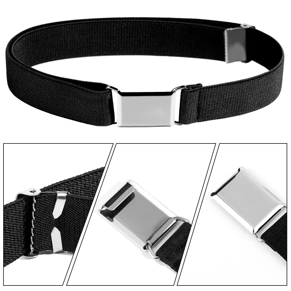 Stretch Waist Belt with Buckle 60-80cm Kids 2.5cm Width Kids Elastic Belts Boy Girl Children Adjustable Elastic Canvas Waistband