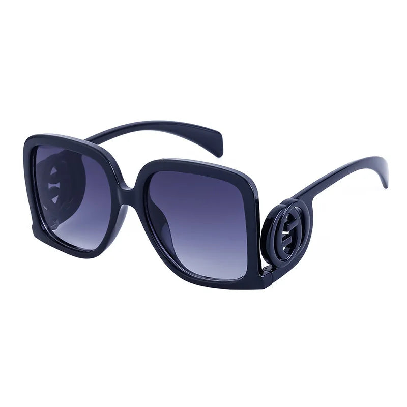 New Sunglasses for Women Retro Fashion Sun Glasses Polygonal Splicing Color Blocked Eyeglass Luxury Design Uv400