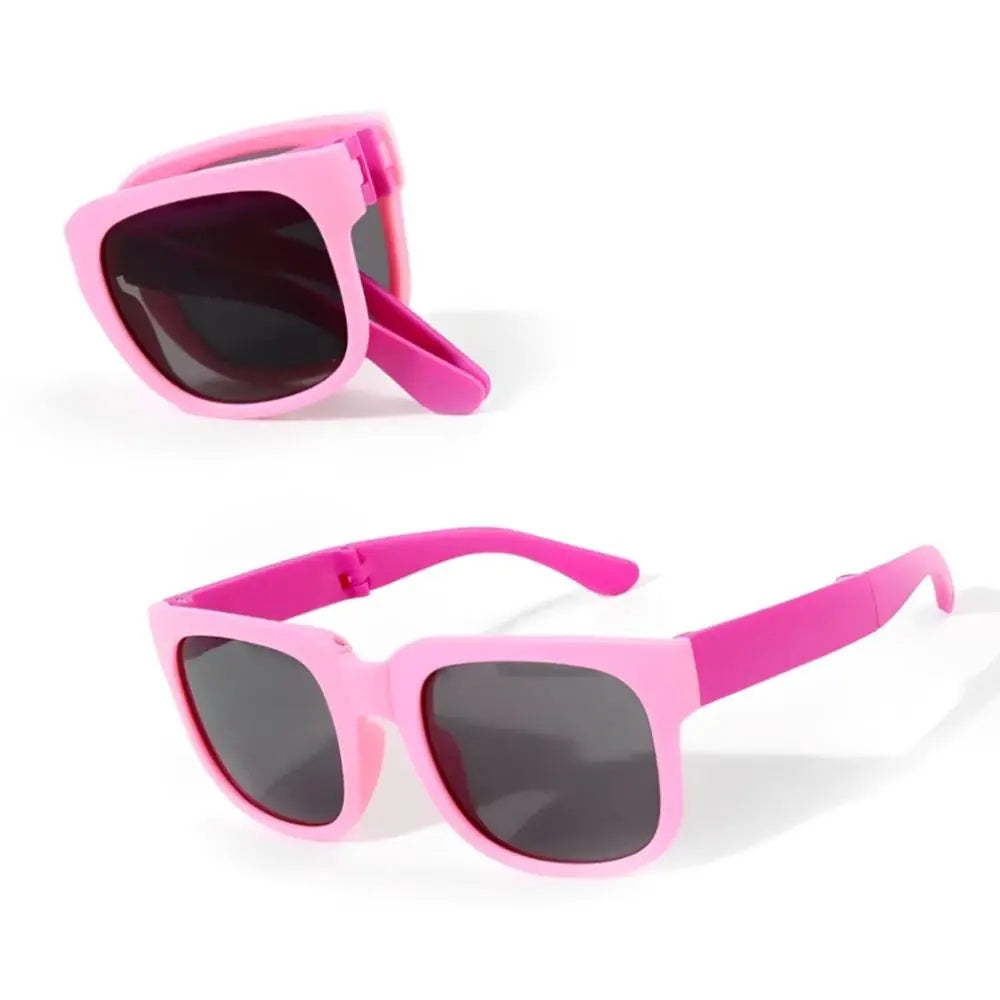 Outdoor Kids Sunglasses Vintage Square Frame UV 400 Foldable Sunglasses Shades for Toddler Boys and Girls