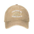 Hat Women Want Me Fishes Fear Me Hat for Women Baseball Cap Graphic Cap