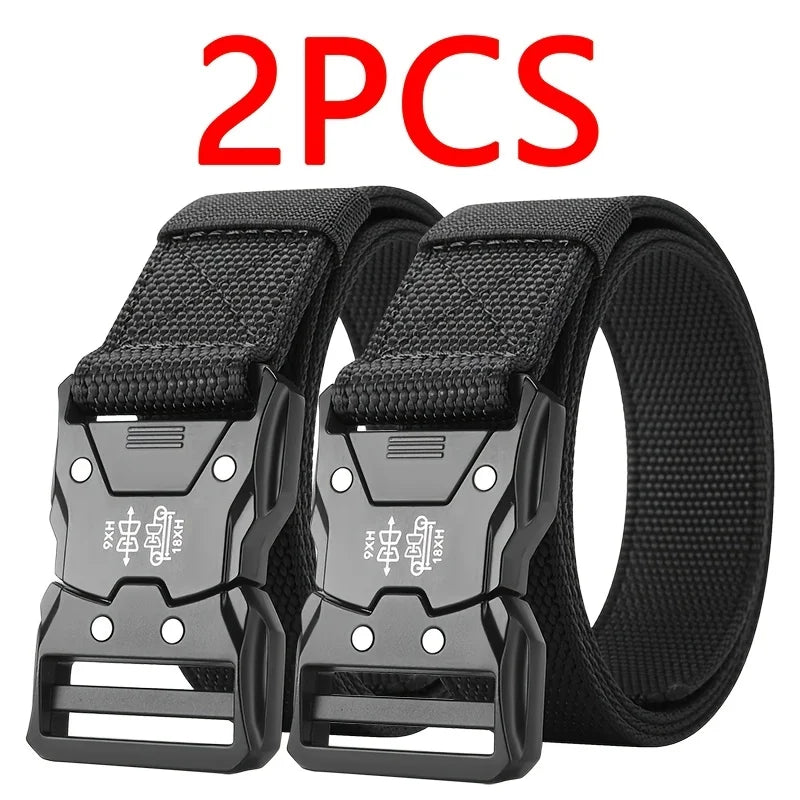 2 men's elastic quick opening training belts - durable, stylish and casual style, perfect for outdoor sports - adjustable and co