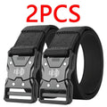 2 men's elastic quick opening training belts - durable, stylish and casual style, perfect for outdoor sports - adjustable and co
