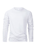 Spring Autumn Men‘s T-shirts Long Sleeve Casual Tops Solid Color High Quality Black T-Shirt Classic Men Clothing