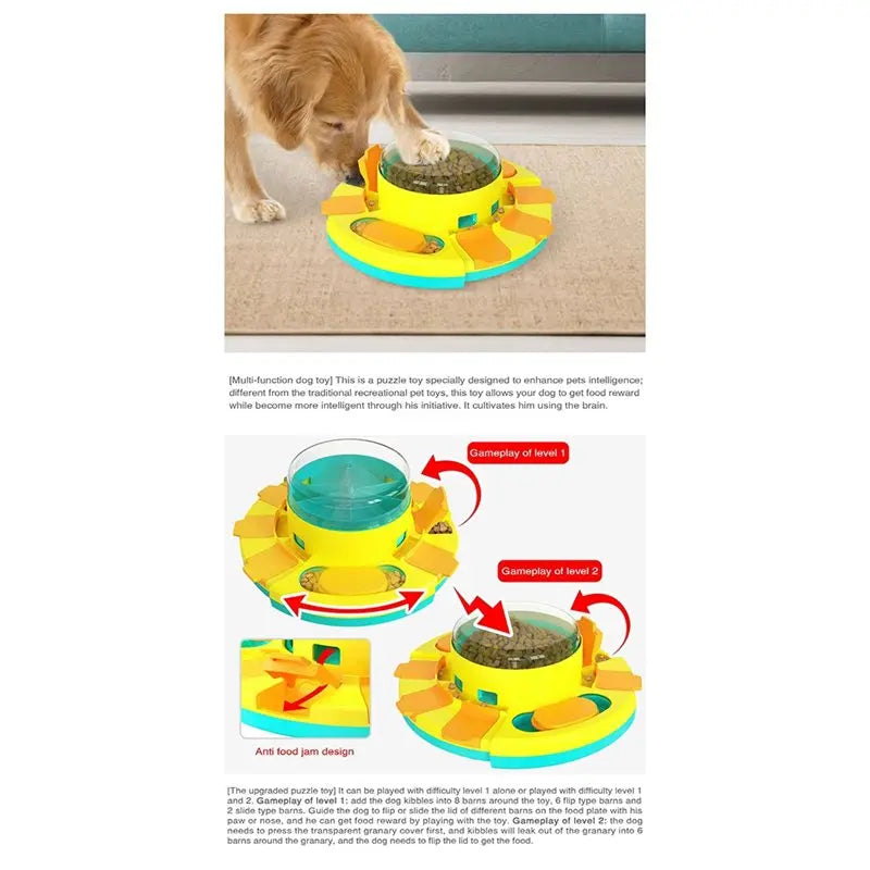 A19F-Pet Feeder Feeder Dispenser For Dry Food For Dogs Enrichment Pet Slow Feeder Dispenser For Dry Food And Treat Dispenser B