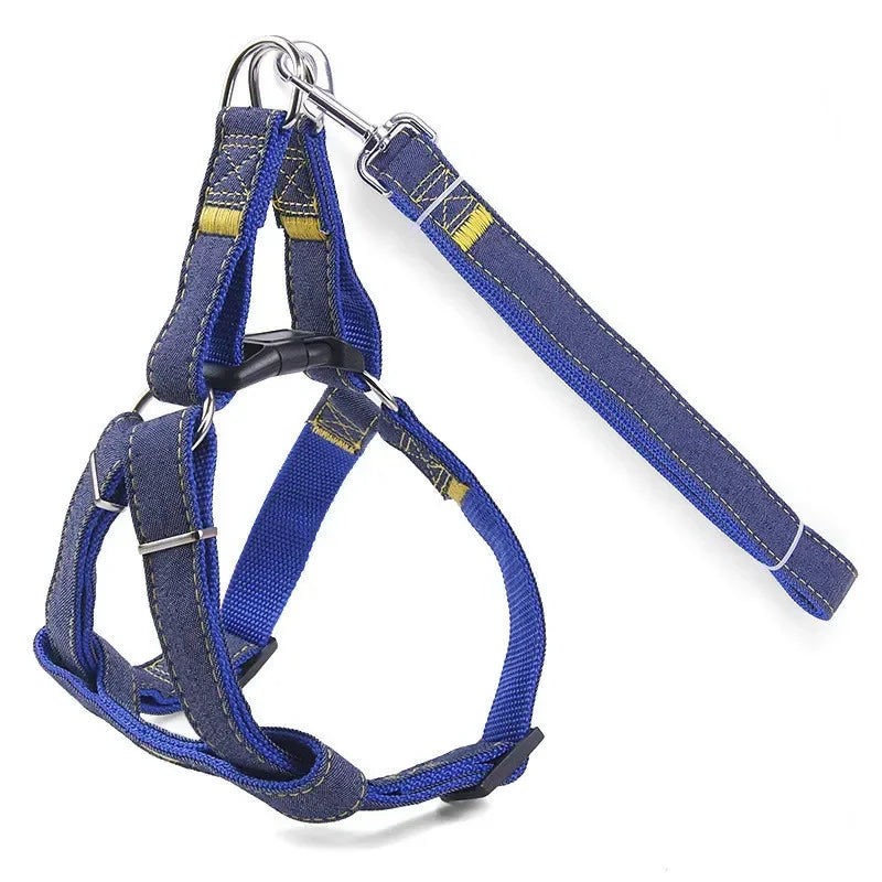 New Pet Leash and Harness Set Dog Adjustable Collar Set Pet Lead Vest Small Medium Large for Walking Training Dog Accessories