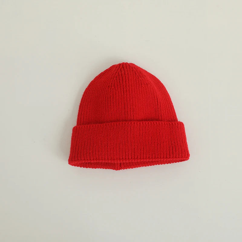 Candy Color Kids Hat For Girls Boys Autumn Winter Baby Beanie Kids Cap Elastic Warm Knitted Children Hats Solid Color Baby Hat