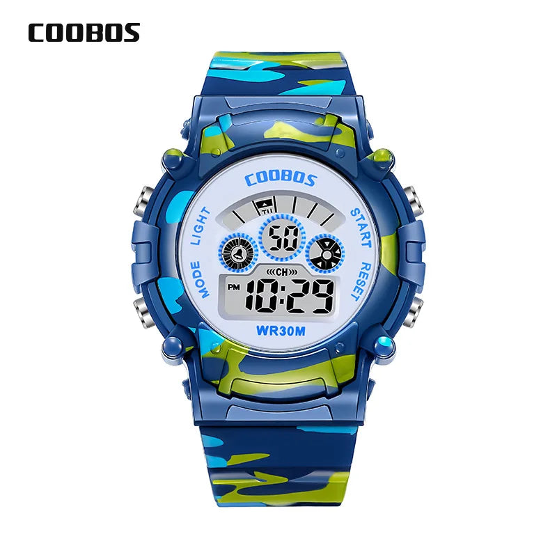 Kids Digital Watch Waterproof Luminous Led Children's Watch Sports Camouflage Watches for Boys Girls Student Clock Montre Enfant