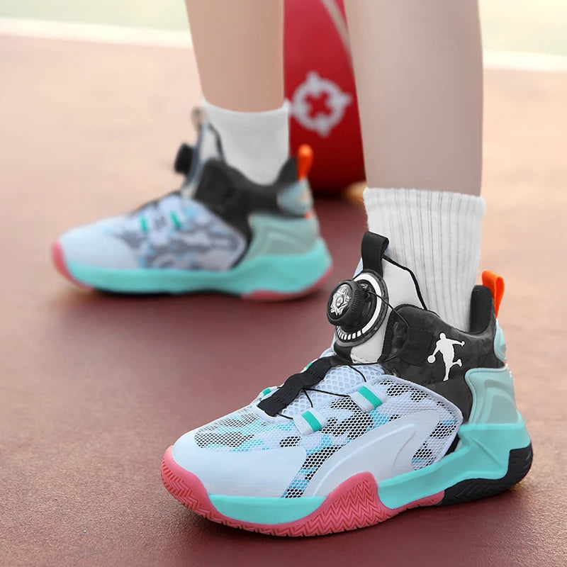 Kids Basketball Shoes Boys Sneakers Non-slip Child Trainer Basket Shoes Outdoor Children Sport Shoes Sneakers Sportschuhe Kinder