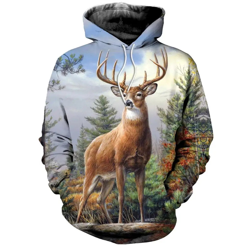 Men's Hoodies Hunting Graphic Camo 3D Printed sweatshirts clothing Harajuku Fashion Hooded Autumn Long Sleeve Hoodie for Men