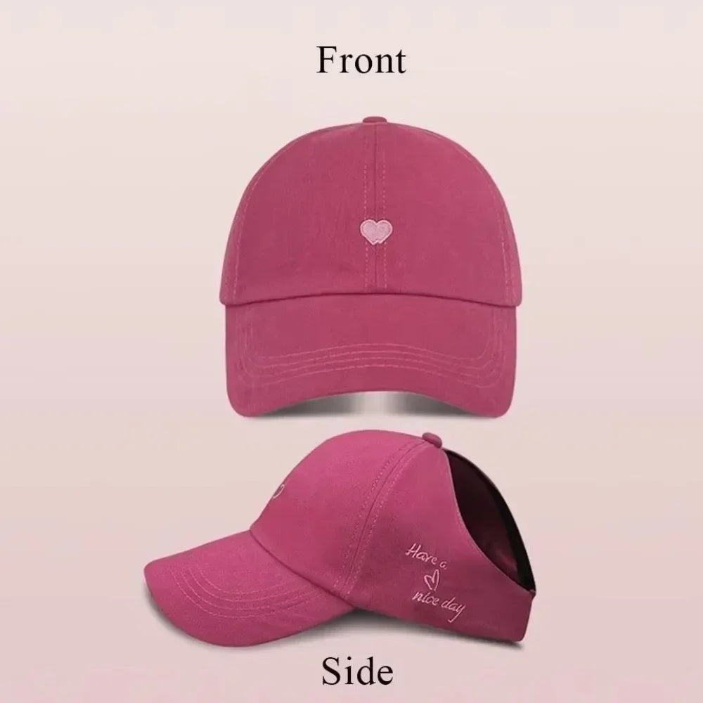 Fashion Kids Baseball Caps for Boys Girls Sun Hat Hollow High Ponytail Caps Children Sunshade Baseball Caps for age 4-12 Years