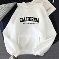 California Fashion Sweatshirts for Woman Fall Winter Daily Casual Sporty Hooded Long Sleeve Pullover Home Outdoor Comfort Hoodie