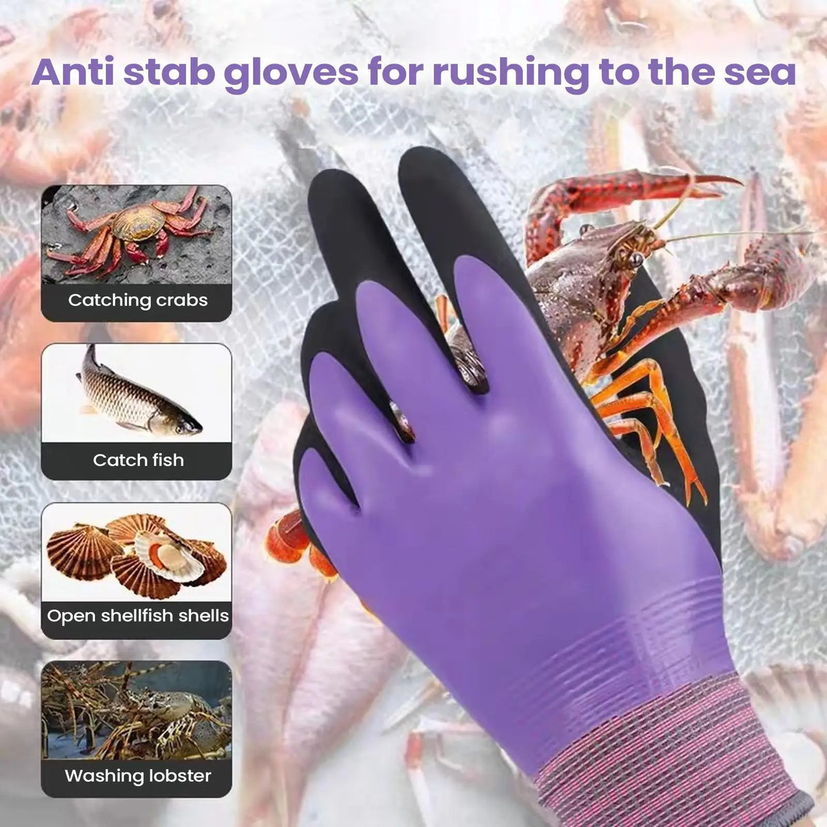 Latex Gloves protective work gloves Safety Work Gloves for Women Work Cleaning Kitchen Cooking Gardening Oven Seafood