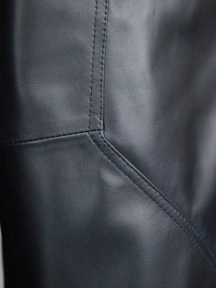 Women Sheepskin Genuine Leather Pants