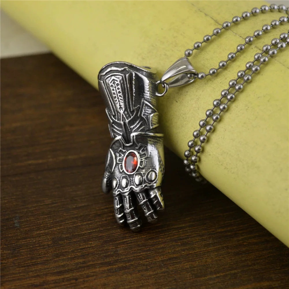 European and American male-led glove necklace street party gift Valentine's day pendant jewelry trend
