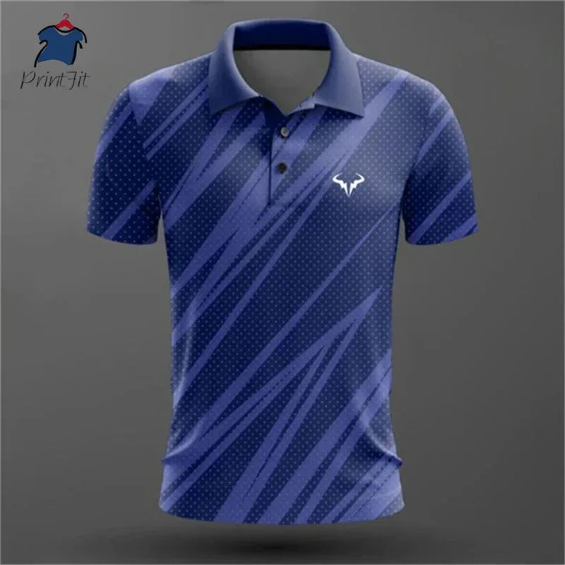 Summer polo shirts, golf shirts, buttoned breathable, quick-drying, sweat-absorbing short-sleeved men's clothing, summer sports