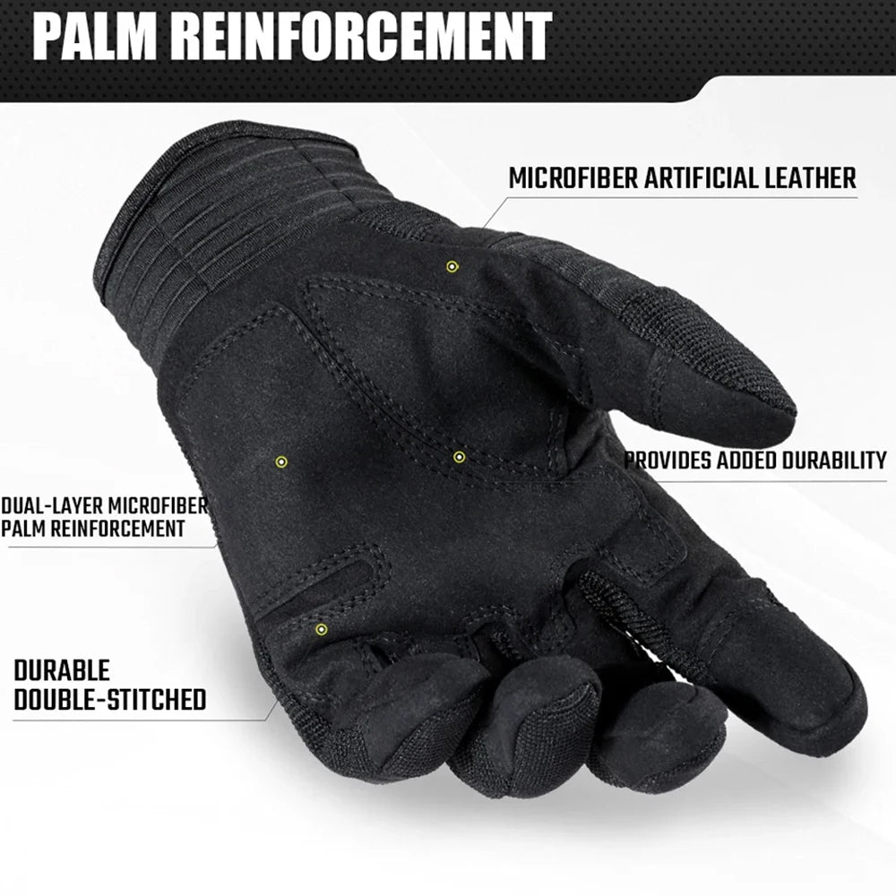 Men's Touch Screen Tactical Gloves for Outdoor Cycling Hiking Camping Hunting Airsoft Combat with Hard Shell Anti-skid Grip