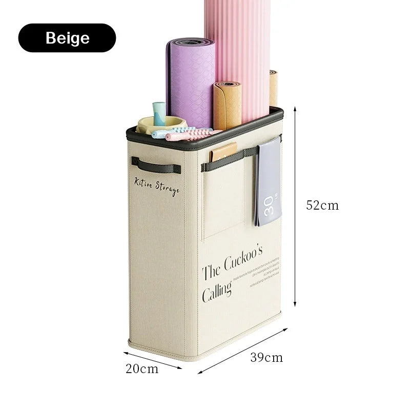 Yoga Storage Basket Sports Equipment Storage Foldable Miscellaneous Items Yoga Mat Organizer