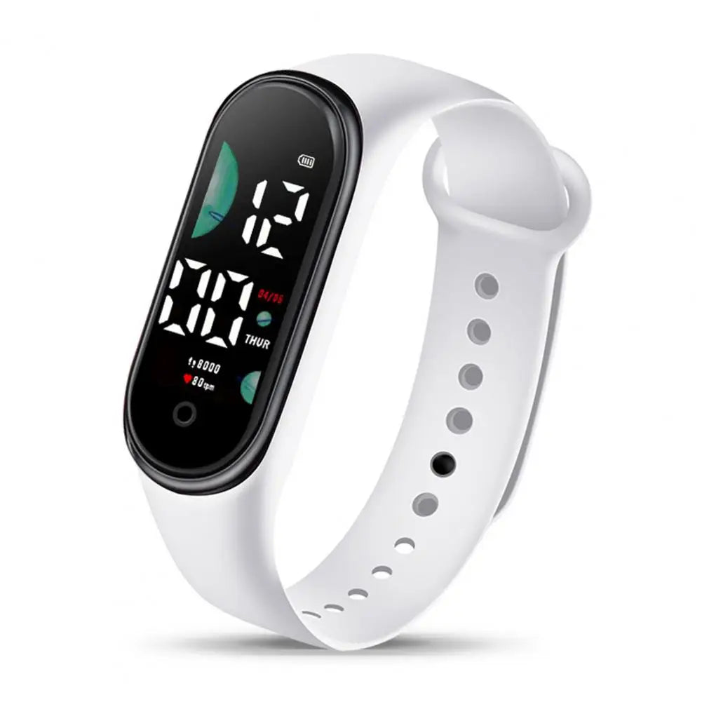 Kids Electronic Watch Sports Waterproof Wrist Watch Large Font Screen LED Display Luminous Auto Date Full Calendar Digital Watch