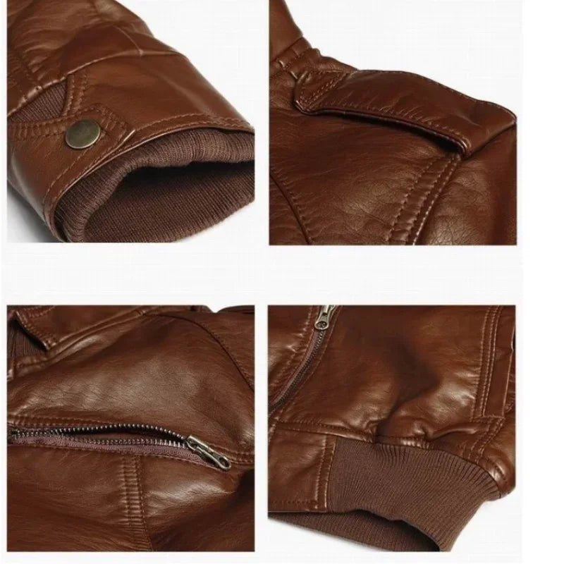 MRMT 2026 Brand New Men's  Motorcycle Leather Jacket Slim Men Leather Jacket Outer Wear Clothing For Male Garment Man Jackets