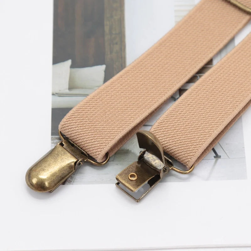 Kids Suspenders leather Clip-on Straps Adjustable Elastic Y-Back Brace Children Boy Girl Braces Baby Wedding Tie Accessories