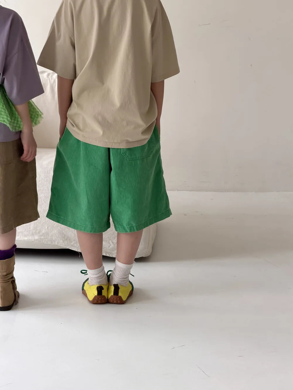 Kids Pants 2026 Summer Boys and Girls Korean Version Solid Color Casual Five Quarter Pants Kids Loose and Versatile Shorts