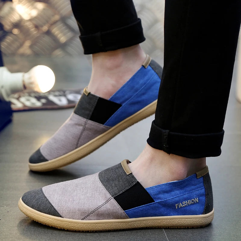 Men's Loafers Summer Slip On Canvas Shoes Men Casual Shoes For Men Flat Fisherman's Shoes Women Breathable Men's Espadrilles