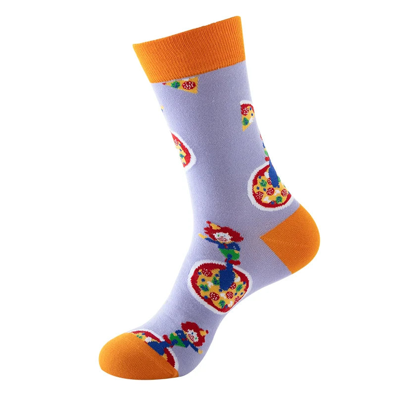 High Quality Funny Socks Women Men Cartoon Socks Seafood Eggs Avocado Sushi Sokken Calcetines Unisex Hip Hop Skateboard Socks