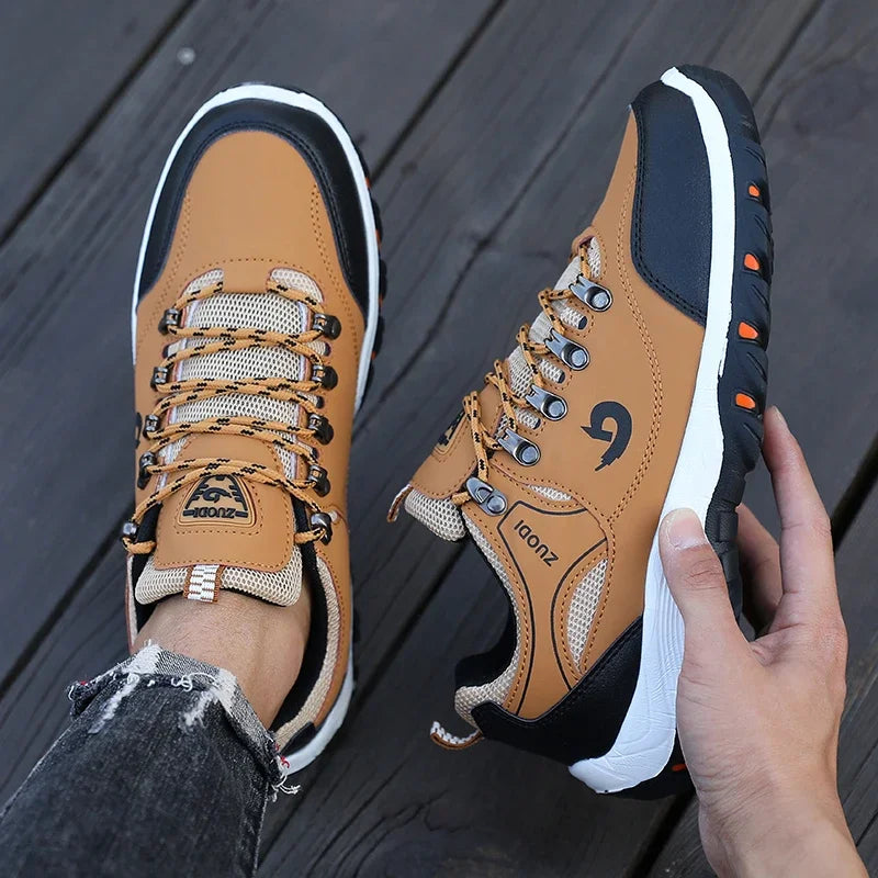 Hiking Boots Men's Black Sneakers Waterproof and Durable Mountaineering Shoes, Vulcanized Shoes for Men Size 39 48 Elegant Shoes