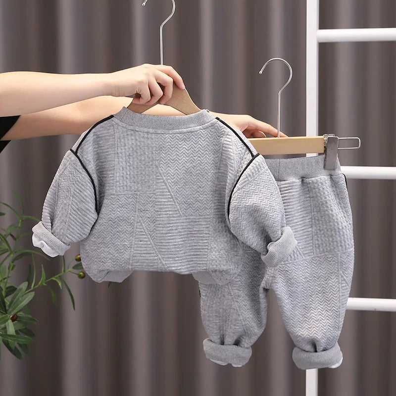 Kids Sets Children's Clothing Baby  Boy Clothes Cotton Spring Autumn Cartoon Long-sleeved Sweater Casual Suit Tops Pants Outfits