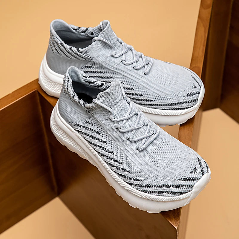 Women's Knitted Sports Shoes, Breathable, Lightweight and Casual Sports Shoes, Soft-soled Walking Sports Shoes for Men and Women