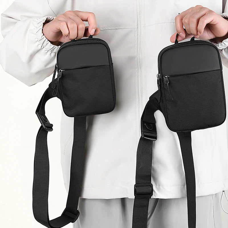 Men's Chest Bag Fashion Small Canvas Shoulder Crossbody Bags For Man Mini Cloth Sling Sport Cross Phone Male Handbag