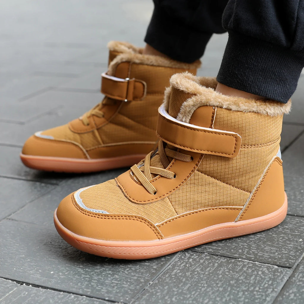 New Kids Wide Toe Barefoot Snow Boots | Boys/Girls Winter Minimalist Sneakers | Girls Boys Warm Boot Toddler Little Big Kids