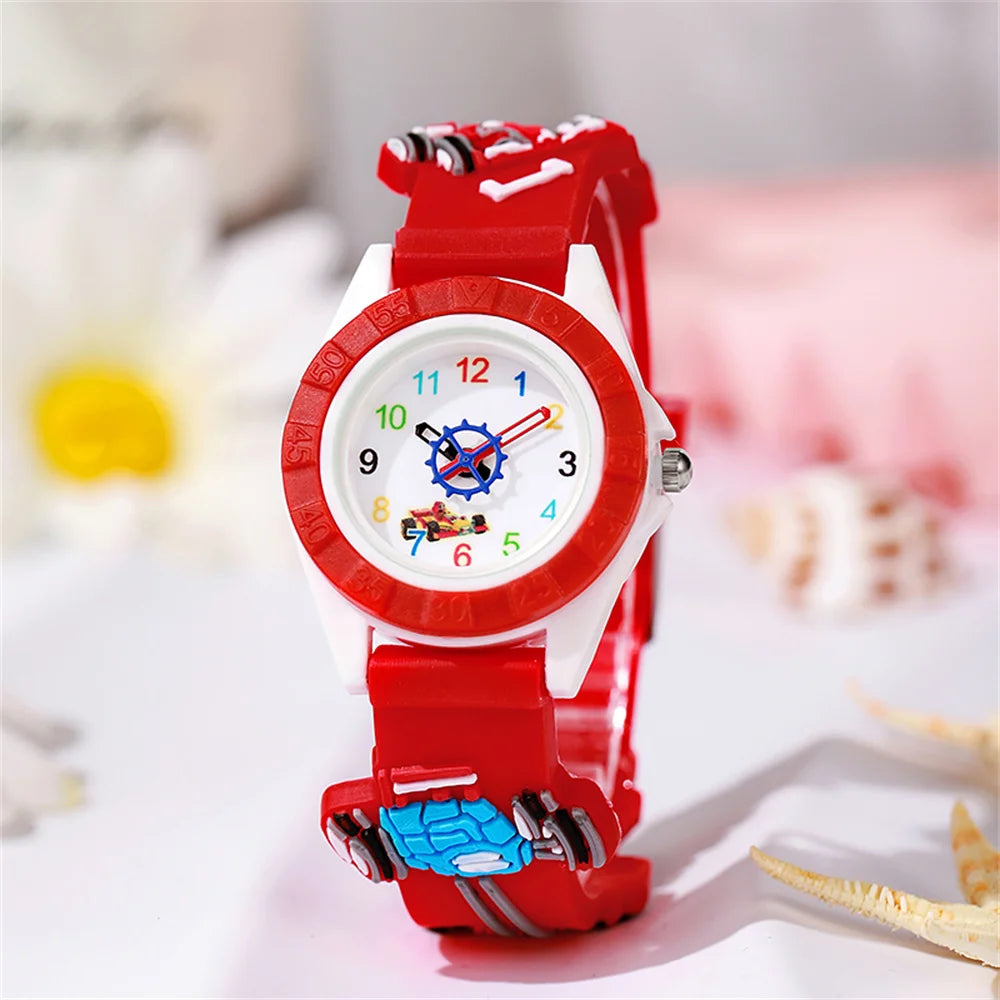 Children's watches Cool Cartoon Robot Quartz Watch Fashion Sports Black Silicone Boys Girls Gift Wristwatch