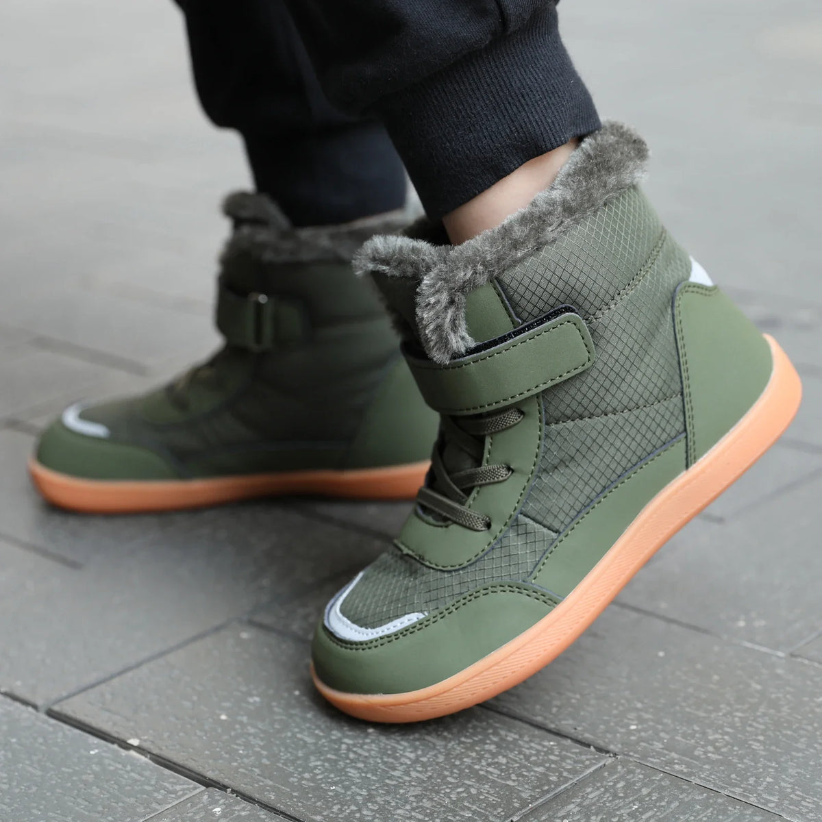 New Kids Wide Toe Barefoot Snow Boots | Boys/Girls Winter Minimalist Sneakers | Girls Boys Warm Boot Toddler Little Big Kids