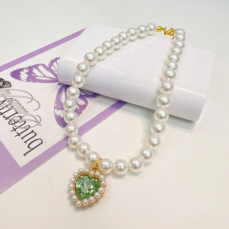Adjustable Pet Pearl Necklace Accessories for Cats Gotas Animals Fashion Rhinestones Sphynx Cat Collar Kitten Dog collier Chat