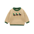 Infant Baby Sweaters Knitted Boy Girl Pullovers Long Sleeve Autumn Newborn Kid Clothes Fashion Pink Solid Cute Cartoon Duck Tops