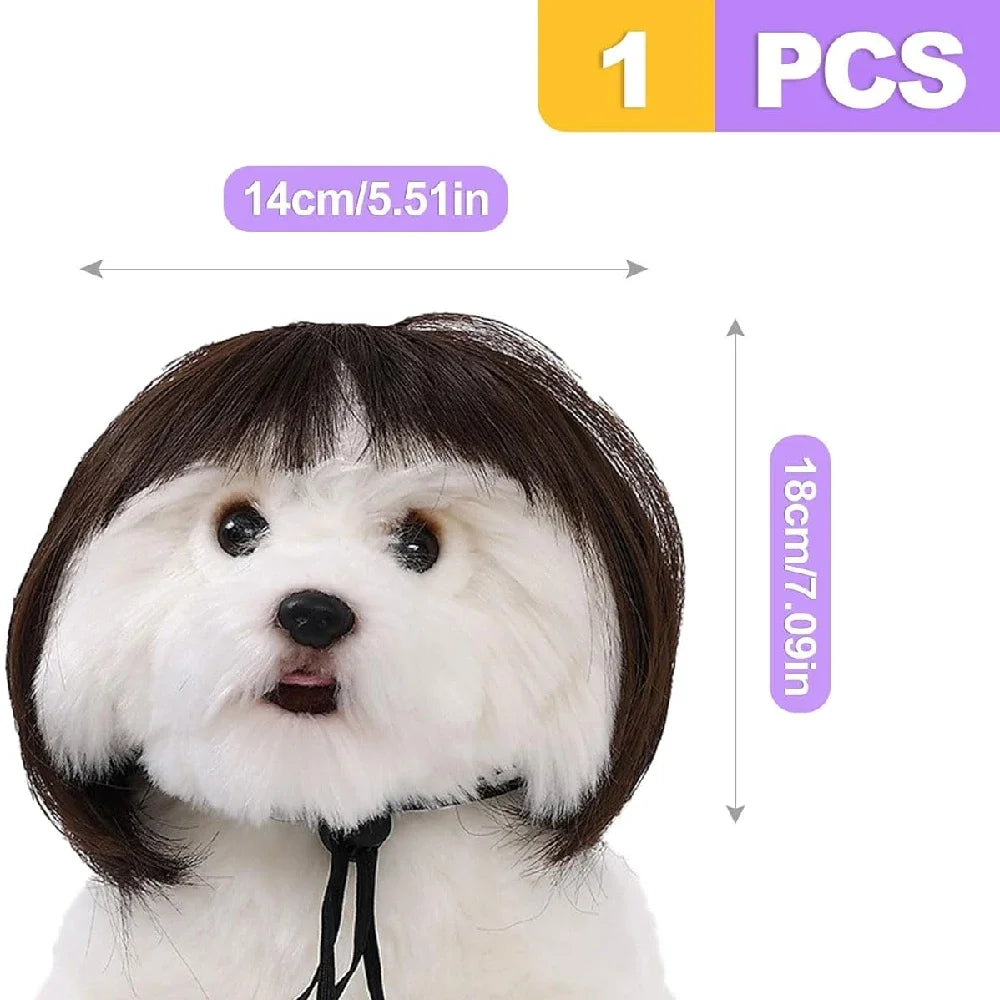 Cat Wig Accessories Dog Headdress Funny Costume Puppy Cosplay Dress Up Cute Pet Wig Cosplay Funny Props Head Accessories
