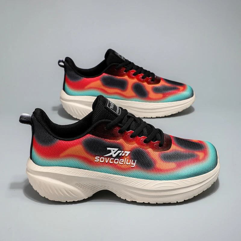 Men Running Shoes Speciality Marathon Sports Carbon Board Breathable Lightweight Women's Comfortable Athletic Nonskid Sneakers