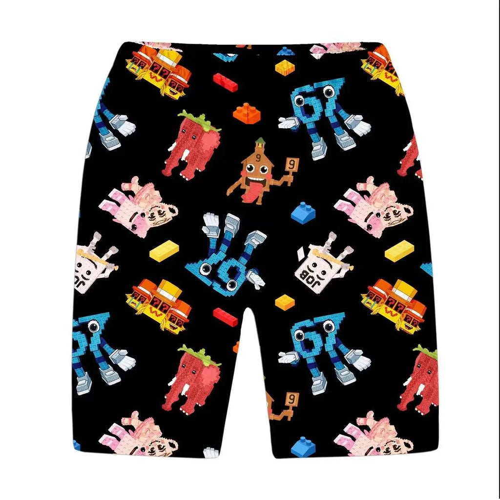 Boys Italian Brainrot 2pcs Pyjamas Set Clothes Tracksuit Kids Summer Short Sleeve Pajamas Meme Girls Six Seven Tshirt Pjs Set