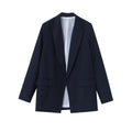 Charmchant Women's  Minimalist Oversized Linen Blazer High Quality Long Sleeve Outerwear Jackets Casual Office Wear Spring 2026