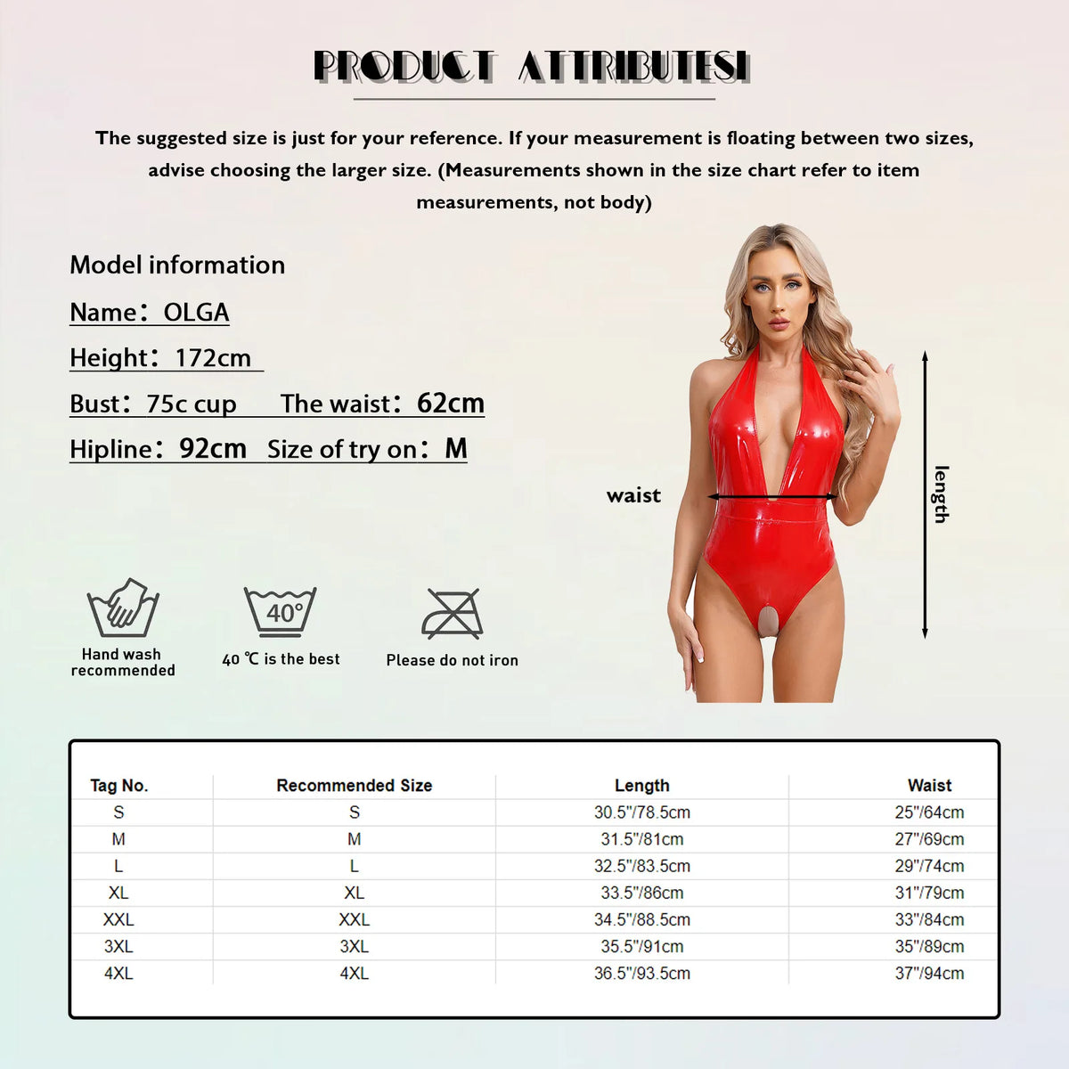 Womens Wet Look Patent Leather Crotchless Bodysuit Halter Deep V Backless Leotard Nightclub Pole Dancing Clubwear Nightwear