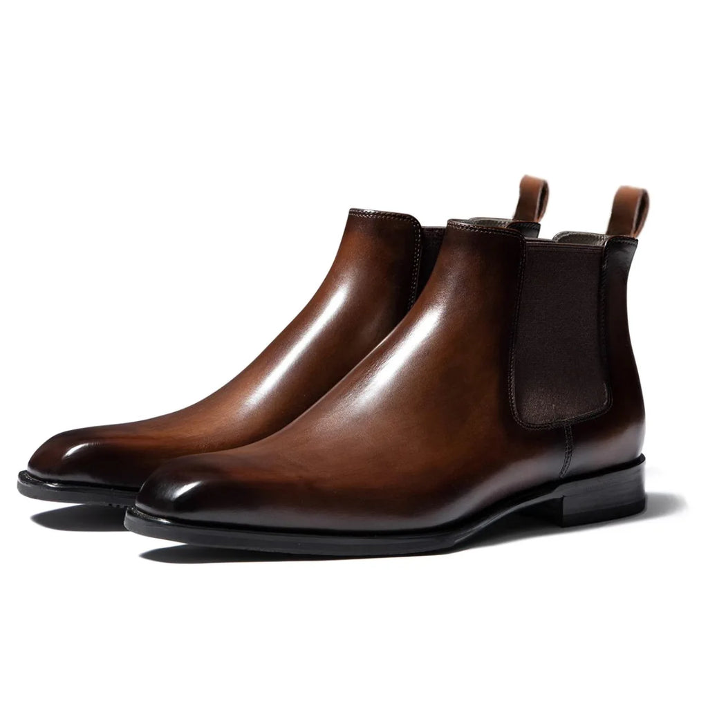 Men's Chelsea Boots Retro Ankle Boot Handmade Leather Boot High Top Casual Boots for Men Classic Business Dress Boots Botas2025