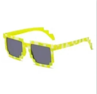 Kids and Adults Sunglasses Cosplay Action Game Peripheral Toy Square Glasses Pixel Mosaic Sunglasses Thug Life Sunglasses Gifts