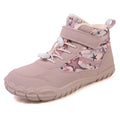New Waterproof Kids Barefoot Snow Boots Wide Toe Winter Warm Fur Lined Shoes for Boys Girls Cold Weather Outdoor Snea