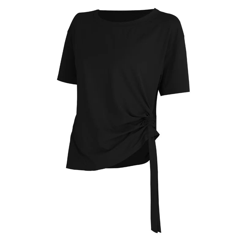 Sports Blouses Woman Dance Sports Practice Clothes Loose Fit Top for Fitness Female Short Sleeve Tee Training T-shirt for Women