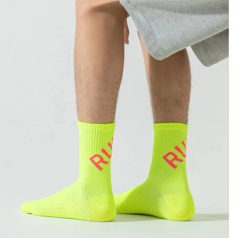 1 Pair Of Running Socks For Men And Women, Short Tube Towel Bottom Sports, Low Top Marathon, Fitness Basketball Pressure Socks