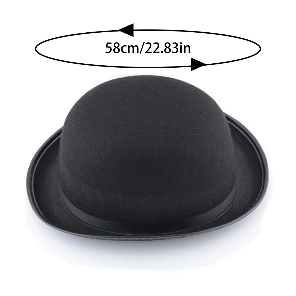 Classic Top Hats for Men Felt Tuxedo Costume Hat Chaplin Cosplay hat for Dress-Up Parties Costume