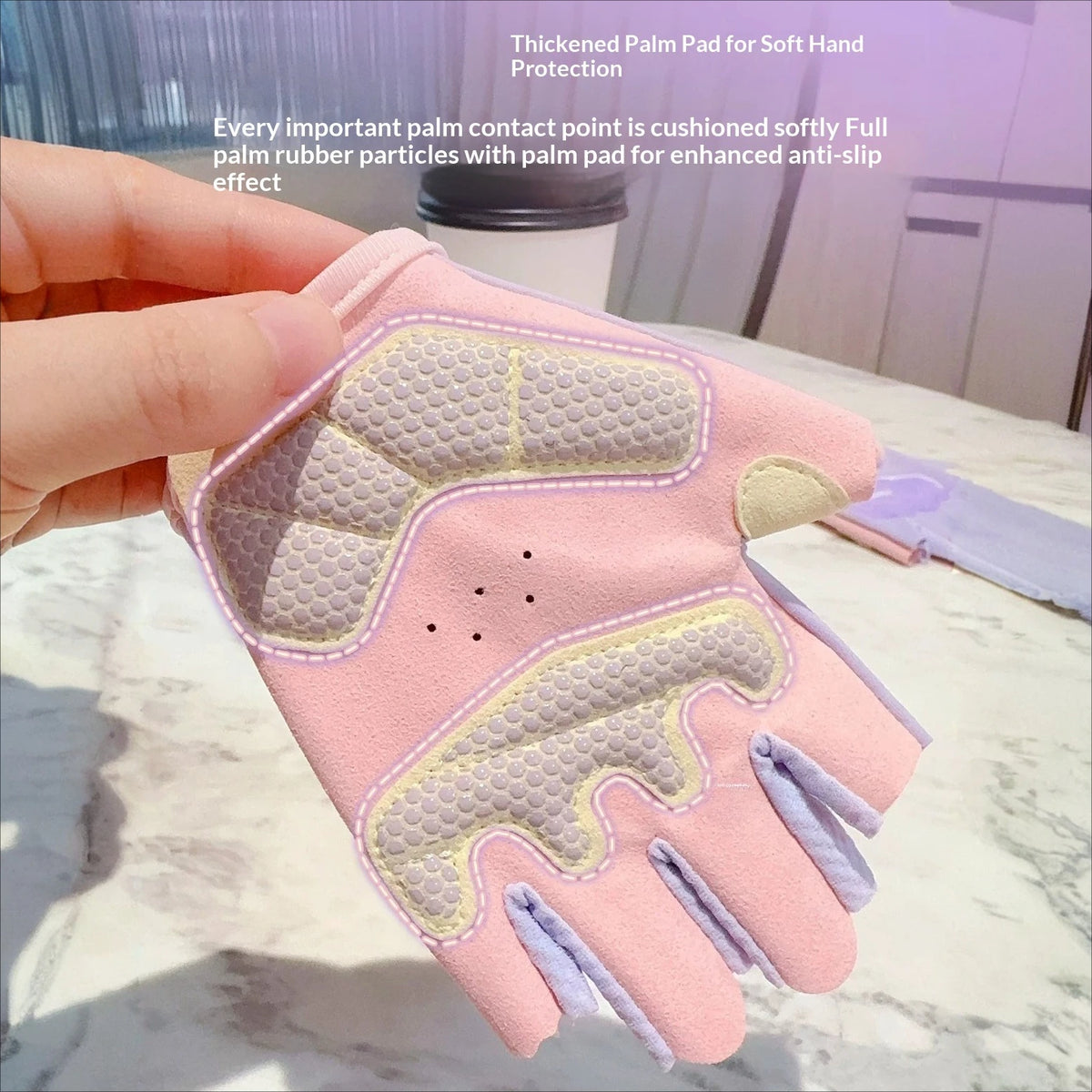 Kids Half Finger Sports Anti‑Slip Shock‑Absorbing Breathable Cycling Gloves for Boys Girls Biking Skateboard Outdoor Activities