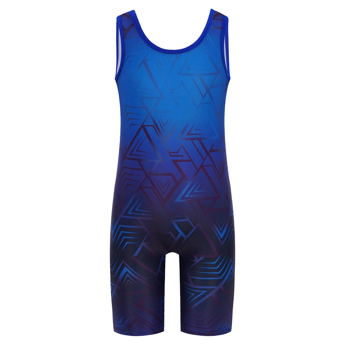 Kids Boys Swimsuit Geometric Printed Jumpsuit Swimsuit Wrestling Singlet Swimming Costume Sports Bodysuit Cycling Gym Fitness